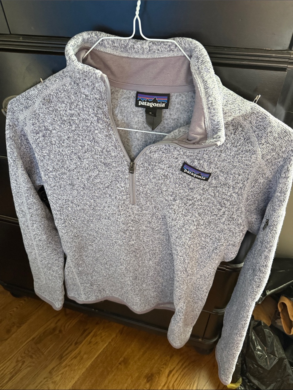 Patagonia Light Gray Fleece Zip-Up Jacket